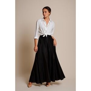JS Collections Black Maxi Skirt